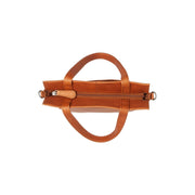Rivington Full-Grain Leather Handbag para Mujer - Vista de perfil lateral con corte ergonómico de manga
