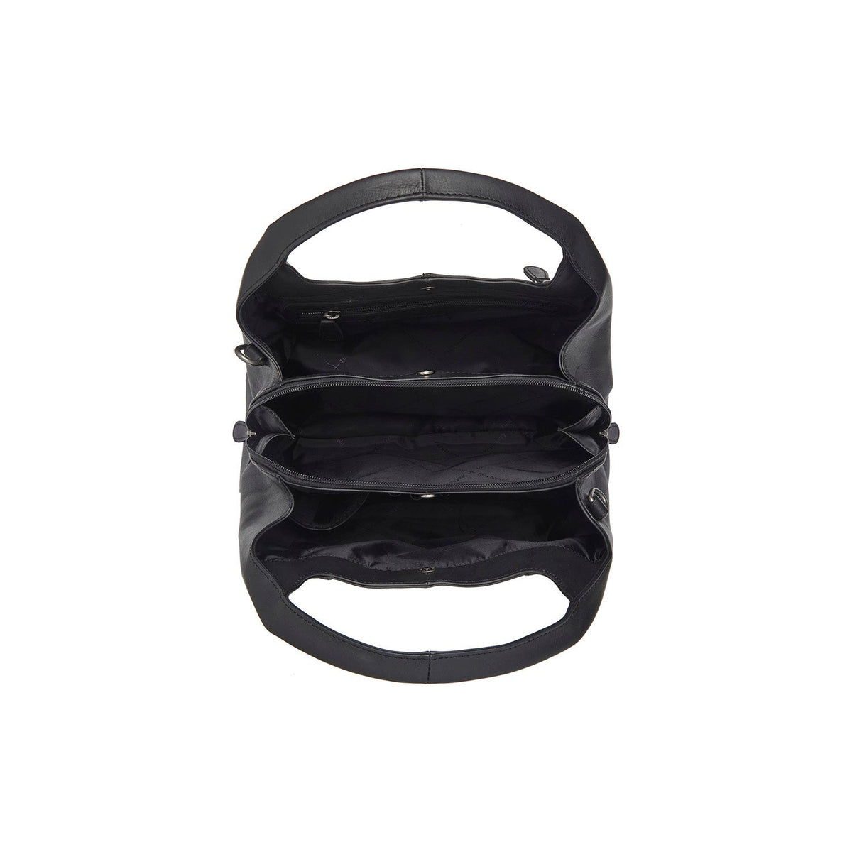Tailored Rib Cuffs &amp; Hem Craftsmanship Construction Detail on Salina Full-Grain Leather Handbag para Mujer