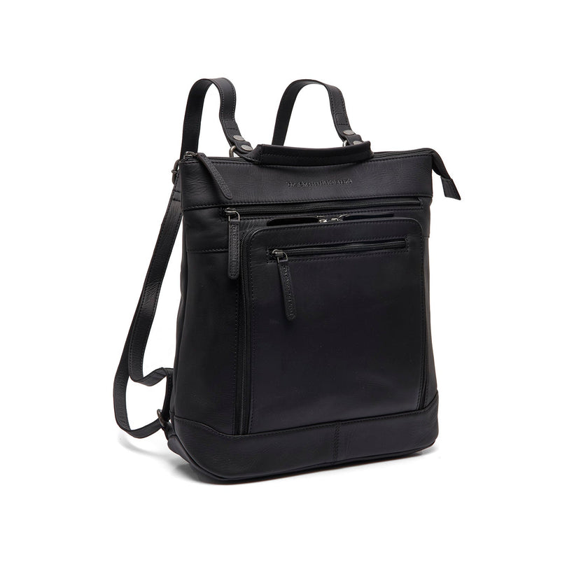 Caldero Full-Grain Leather Laptop Backpack in Classic 100% Full-Grain Leather - Full Exterior Front Profile View | Buy Online