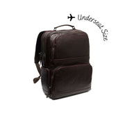 
Brown Leather Laptop Backpack Lennox, front view