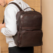 
Lennox Mochila de cuero flor para portátil – alternate product view 2