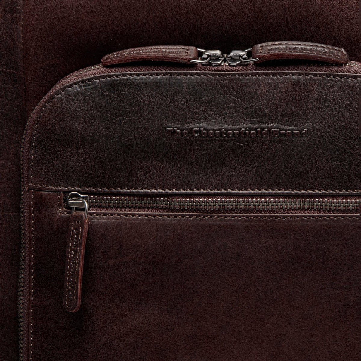 
Brown Leather Laptop Backpack Maggiore, detail view 1