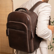 
Maggiore Mochila de cuero flor para portátil – alternate product view 2
