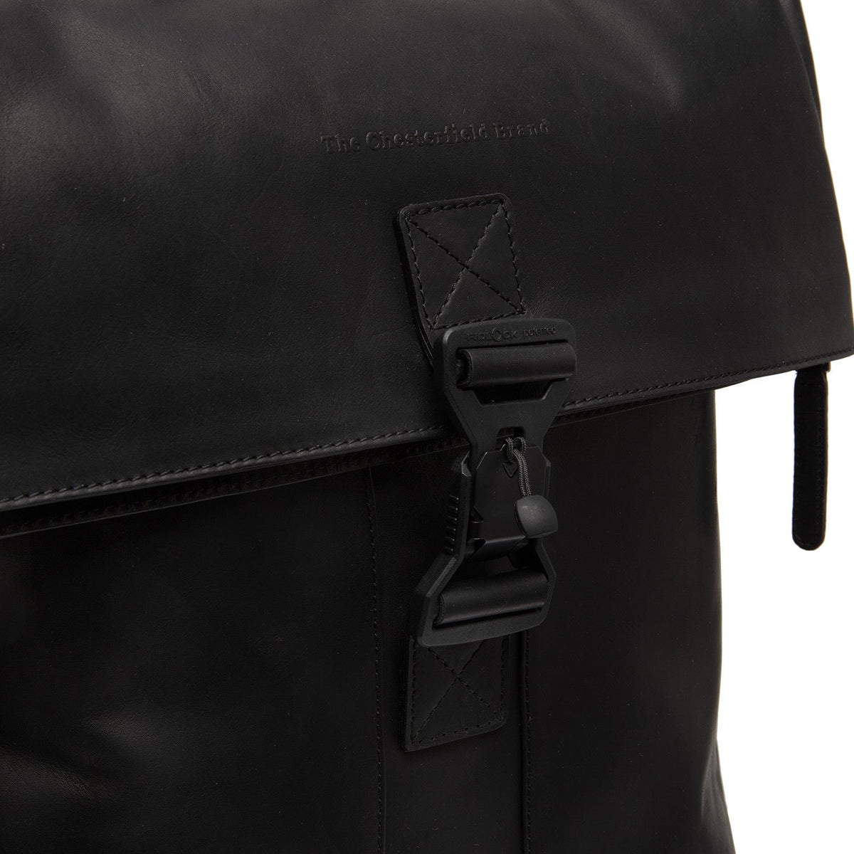 Solid Antique Brass Hardware &amp; Heavy-Duty Dual Zipper Detail on Savona Full-Grain Leather Laptop Backpack para Mujer