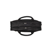 Solid Antique Brass Hardware &amp; Heavy-Duty Dual Zipper Detail on Boston Full-Grain Leather Laptop Bag para Hombre