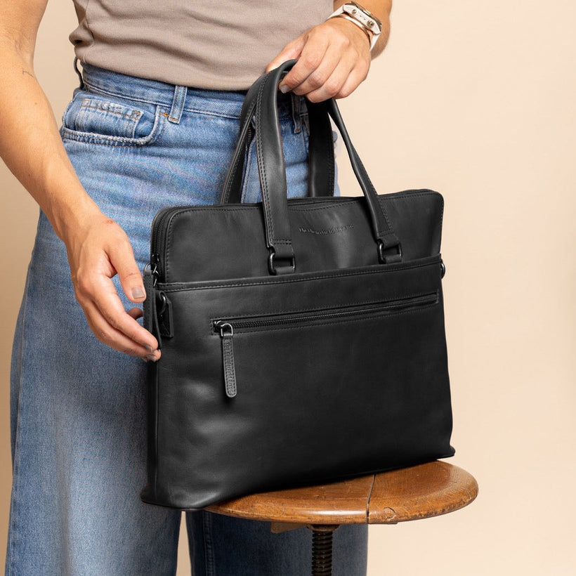 Elvas Full-Grain Leather Laptop Bag para Mujer