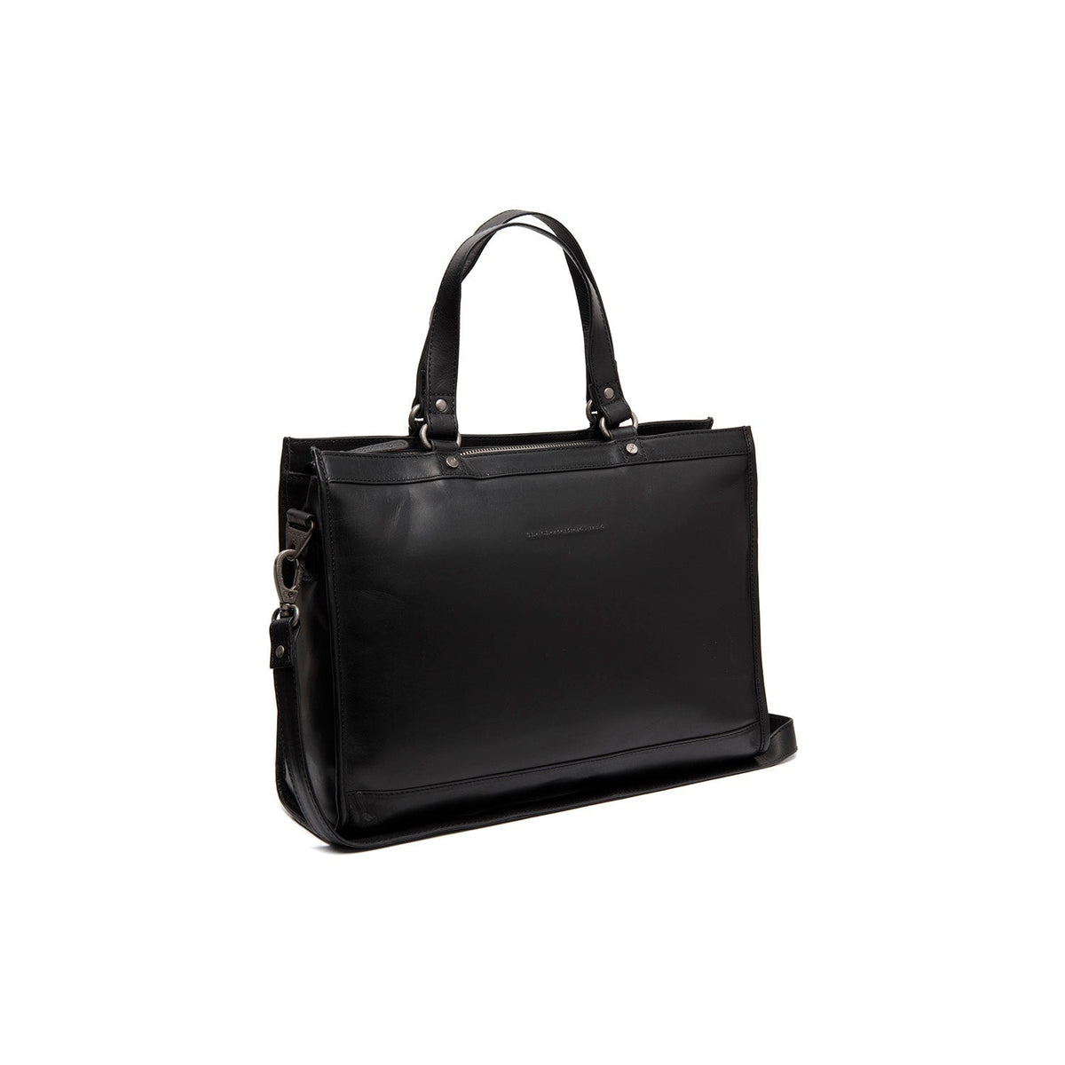 Manly Cuero flor integral Laptop Bag in Classic 100% Full-Grain Leather - Full Exterior Front Profile View | Comprar online