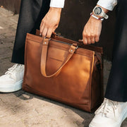 Manly Cuero flor integral Laptop Bag – Vista alternativa del producto 2