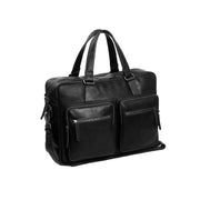 Misha Full-Grain Leather Laptop Bag para Mujer in Classic 100% Full-Grain Leather - Full Exterior Front Profile View | Comprar online