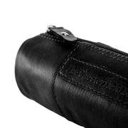 
Vista de detalle of Classic Collar & Heavy-Duty Zipper Hardware on Leather Pencil Case Lea para Mujer para Mujer