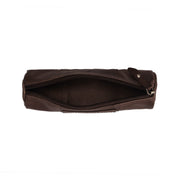 
Tailored Rib Cuffs & Hem Craftsmanship Construction Detail on Leather Pencil Case Lea para Mujer para Mujer