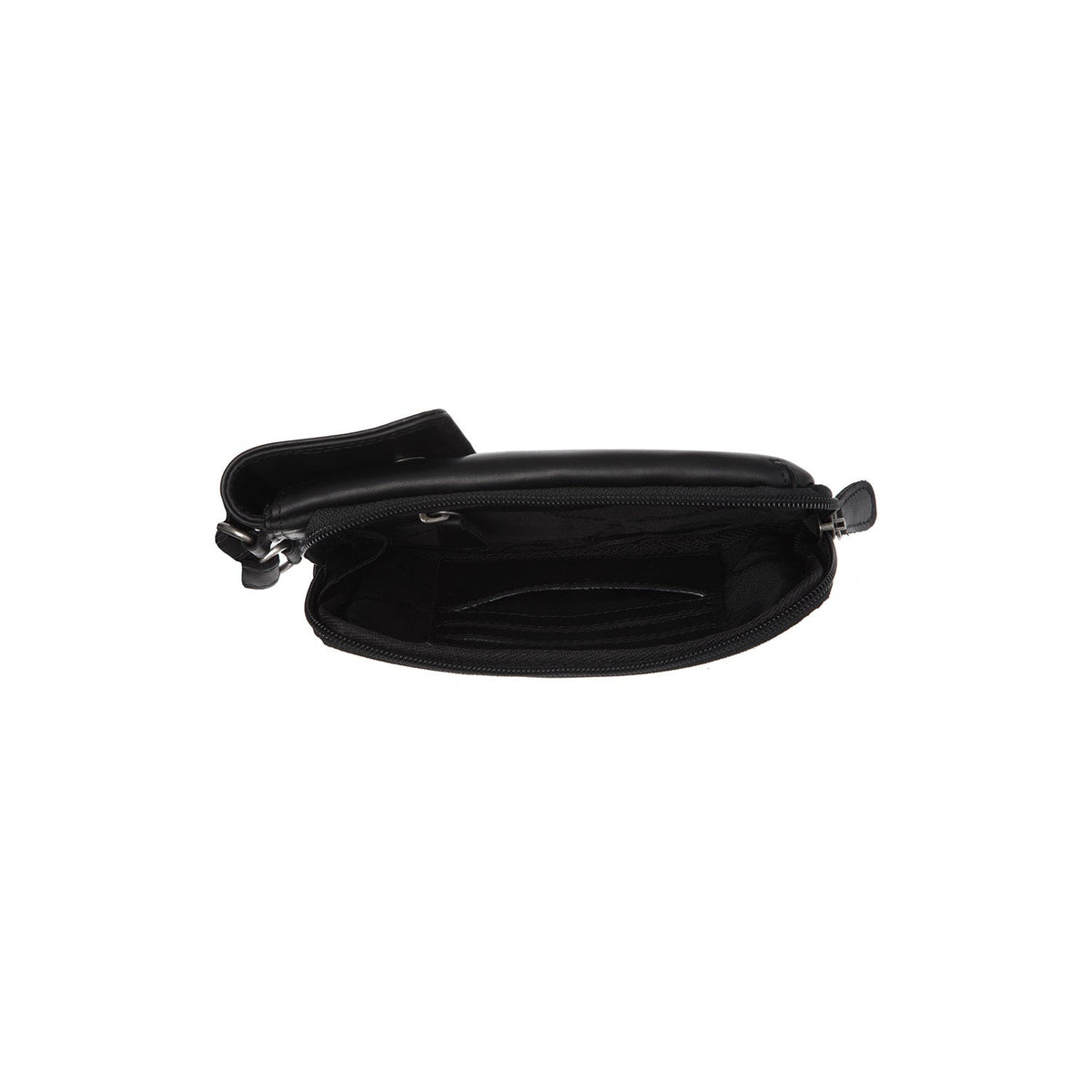 
Langley Cuero Flor Integral Phone Bag - Vista lateral mostrando el corte ergonómico de mangas