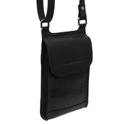 Nebra Full-Grain Leather Phone Bag para Mujer in Classic 100% Full-Grain Leather - Vista frontal y silueta a medida | Comprar online
