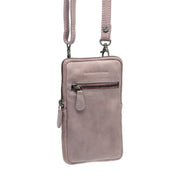 Salta Full-Grain Leather Phone Bag para Mujer in Classic 100% Full-Grain Leather - Vista frontal y silueta a medida | Comprar online