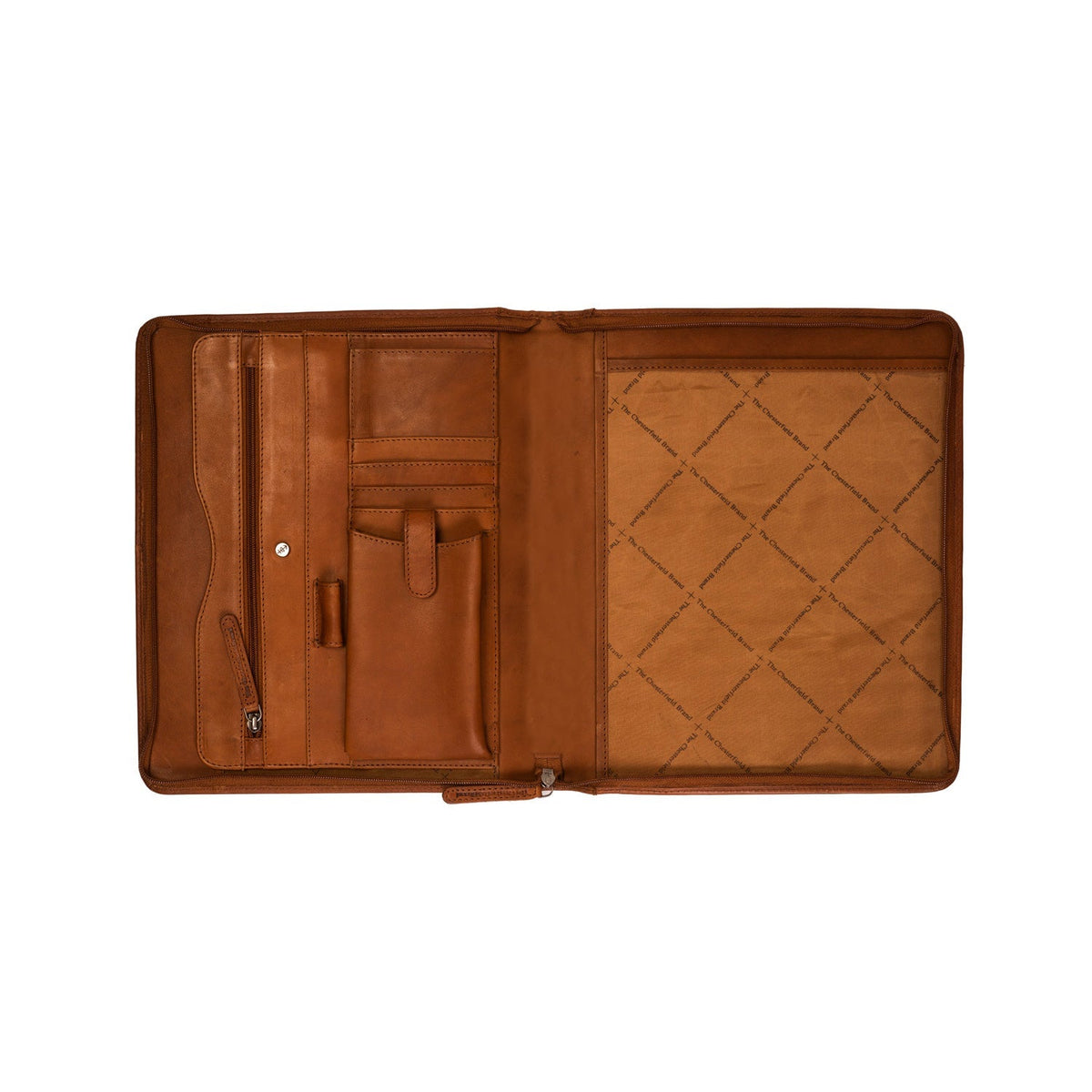 
Cognac Leather Portfolio Barnet para Mujer para Mujer, detail view 1
