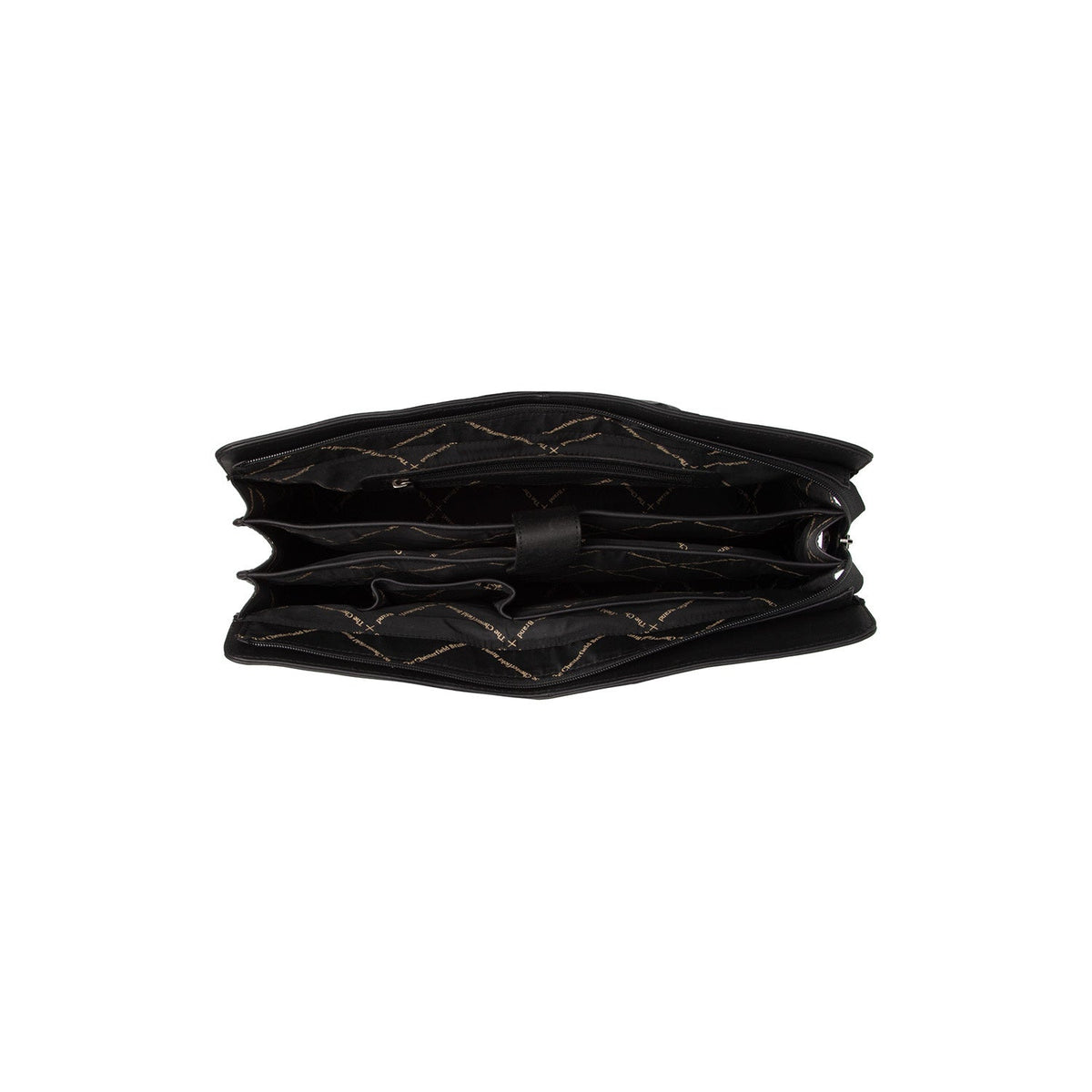 
Solid Antique Brass Hardware & Heavy-Duty Dual Zipper Detail on Fidenza Bolso de hombro de cuero flor