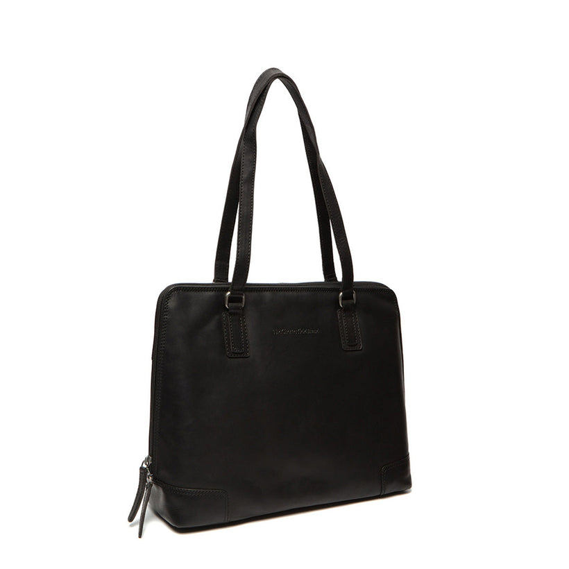 Flint Full-Grain Leather Shoulder Bag in Classic 100% Full-Grain Leather - Full Exterior Front Profile View | Buy Online
