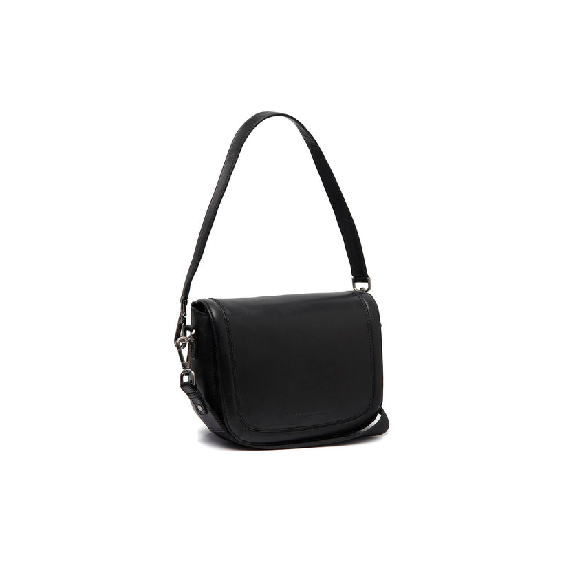 Lizzola Full-Grain Leather Shoulder Bag in Classic 100% Full-Grain Leather - Full Exterior Front Profile View | Buy Online