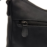 
Tivra Bolso de hombro de cuero flor - Perfil lateral estructurado con profundidad de fuelle