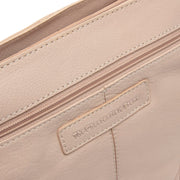Solid Antique Brass Hardware &amp; Heavy-Duty Dual Zipper Detail on Zarita Full-Grain Leather Shoulder Bag para Mujer