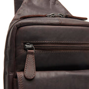 Brown Leather Sling Bag Turelle para Mujer, detail view 1