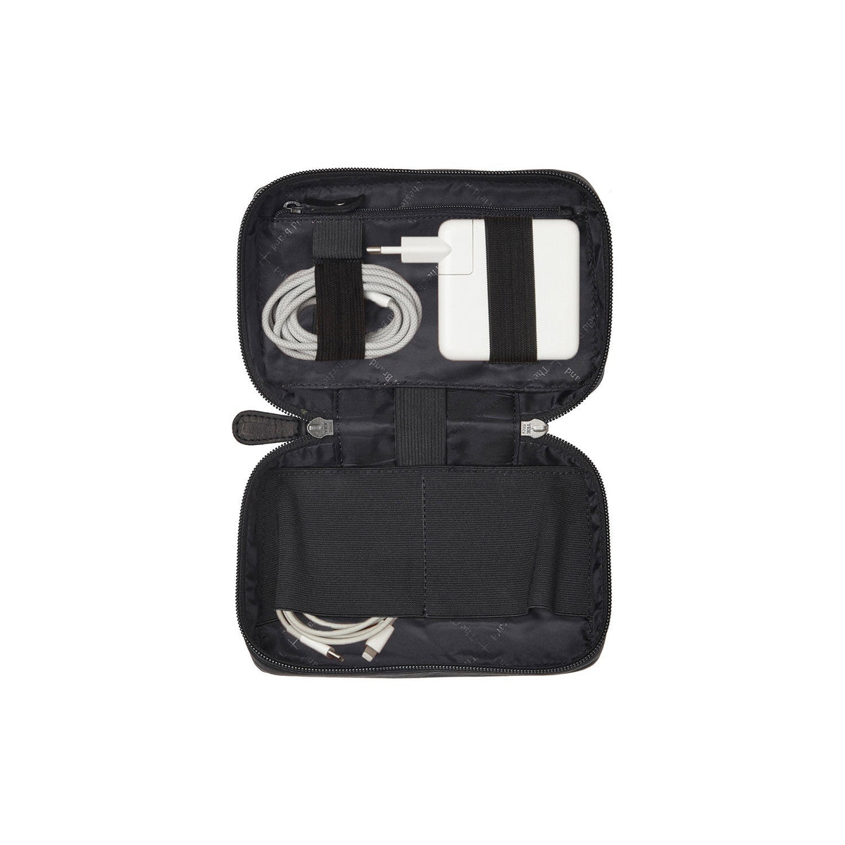 Leather Tech-Organizer Ardan para Mujer in Classic 100% Full-Grain Leather - Vista frontal y silueta a medida | Comprar online