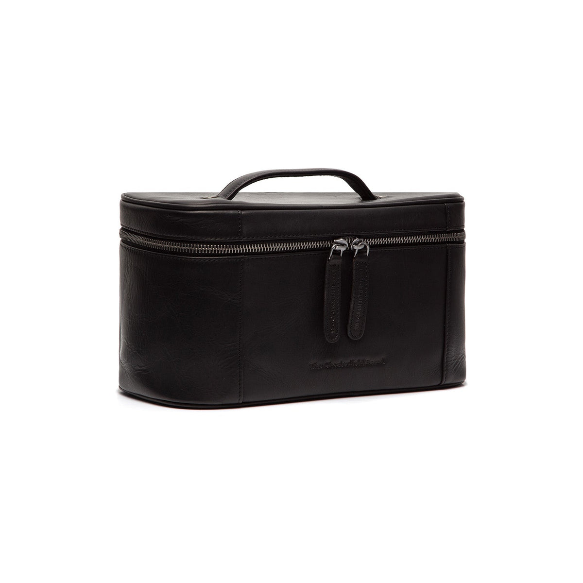 Limone Full-Grain Leather Toiletry Bag para Mujer in Classic 100% Full-Grain Leather - Vista frontal y silueta a medida | Comprar online