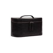 Limone Full-Grain Leather Toiletry Bag para Mujer in Classic 100% Full-Grain Leather - Vista frontal y silueta a medida | Comprar online