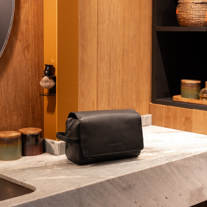 Rosario Full-Grain Leather Toiletry Bag para Mujer