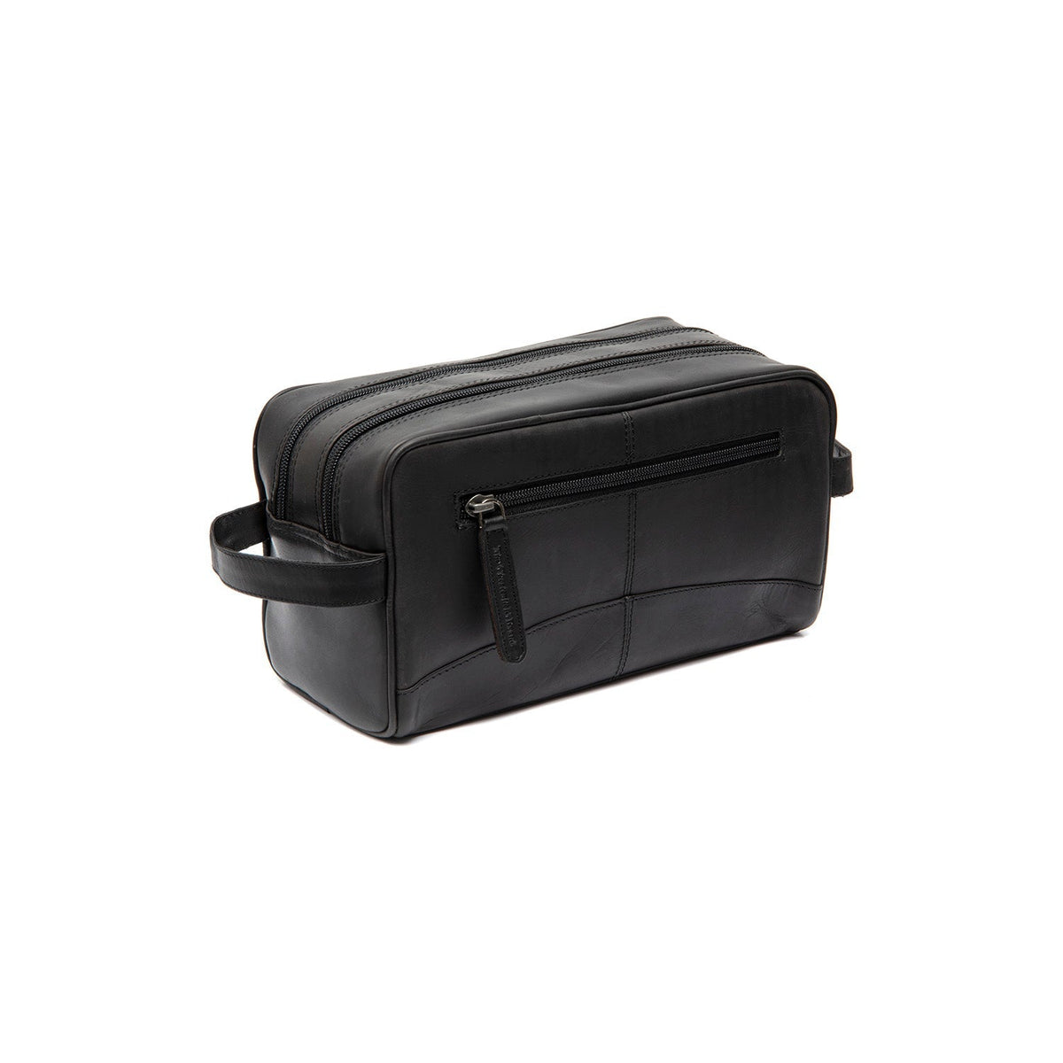 Styled Fit Perspective of Stacey Full-Grain Leather Toiletry Bag para Mujer on Model - Natural Daylight Drape