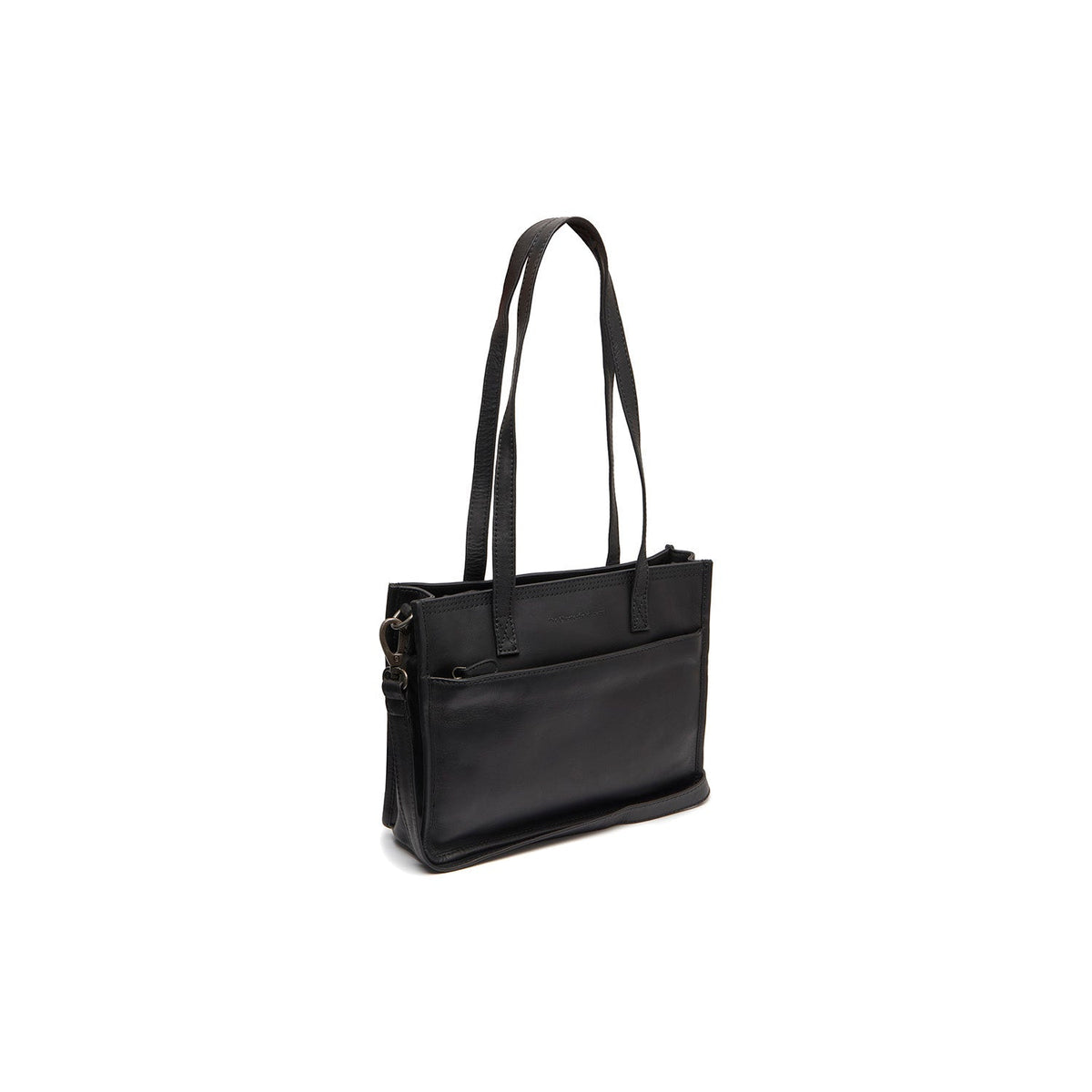 Estella Cuero flor integral Bolso tote de cuero in Classic 100% Full-Grain Leather - Full Exterior Front Profile View | Comprar online