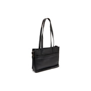 Estella Cuero flor integral Bolso tote de cuero in Classic 100% Full-Grain Leather - Full Exterior Front Profile View | Comprar online