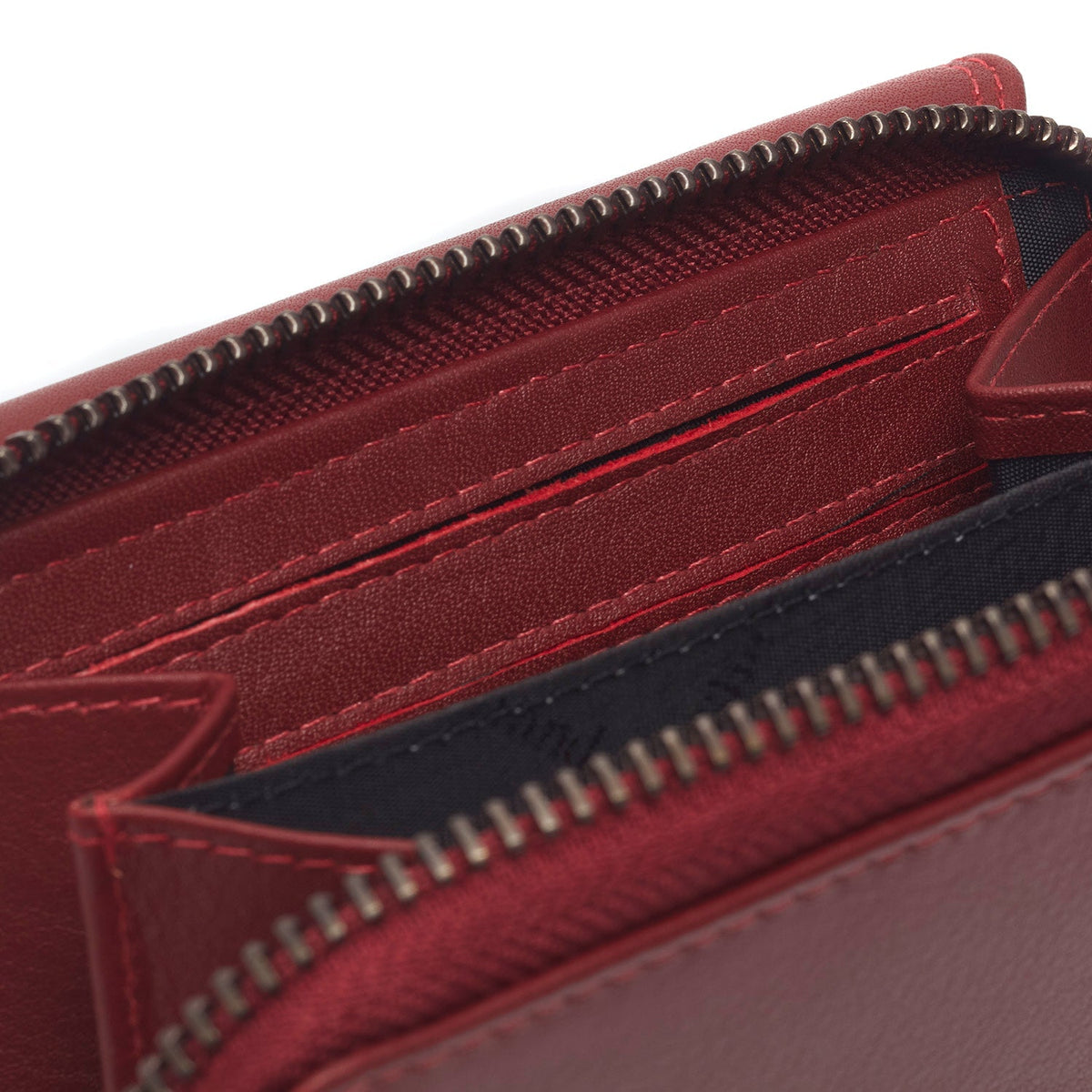 
Red Leather Wallet Aldra, detail view 3
