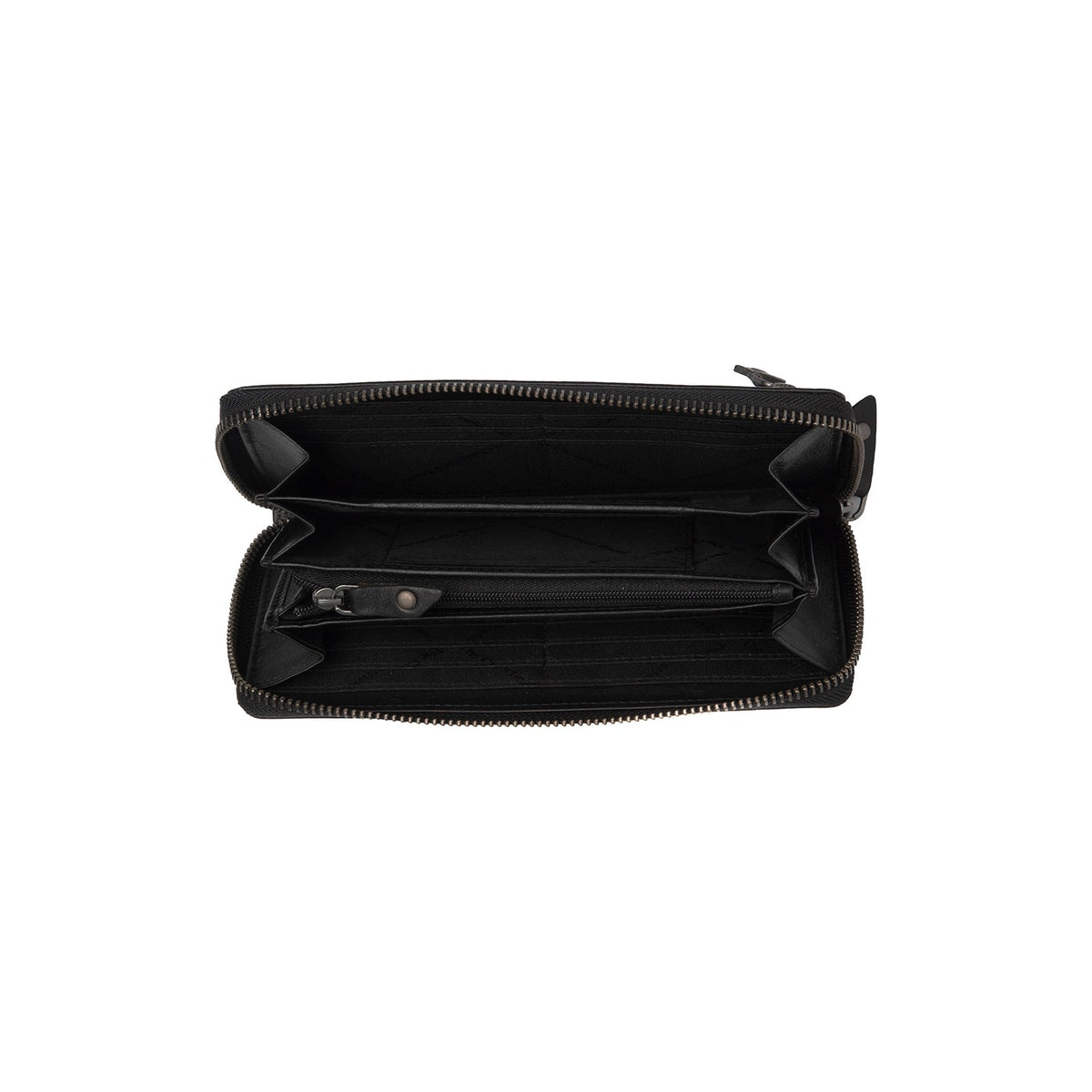 
Classic 100% Full-Grain leather Wallet - Perspectiva trasera con correas de cuero reforzadas