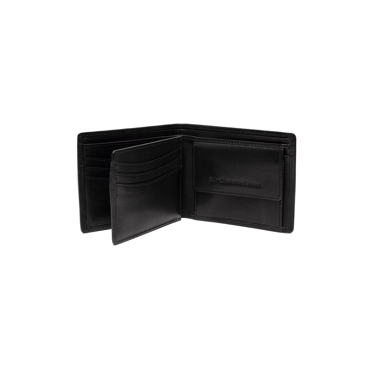 Positano Full-Grain Cartera de Cuero para Hombre - Structured Side Profile Showing Gusset Depth &amp; Expansion Capacity