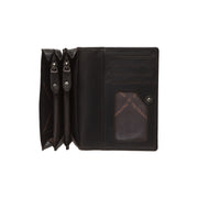 
Classic 100% Full-Grain leather Wallet - Perspectiva trasera con correas de cuero reforzadas