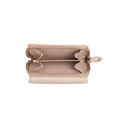 Solid Antique Brass Hardware &amp; Heavy-Duty Dual Zipper Detail on Zelan Full-Grain Cartera de Cuero para Mujer