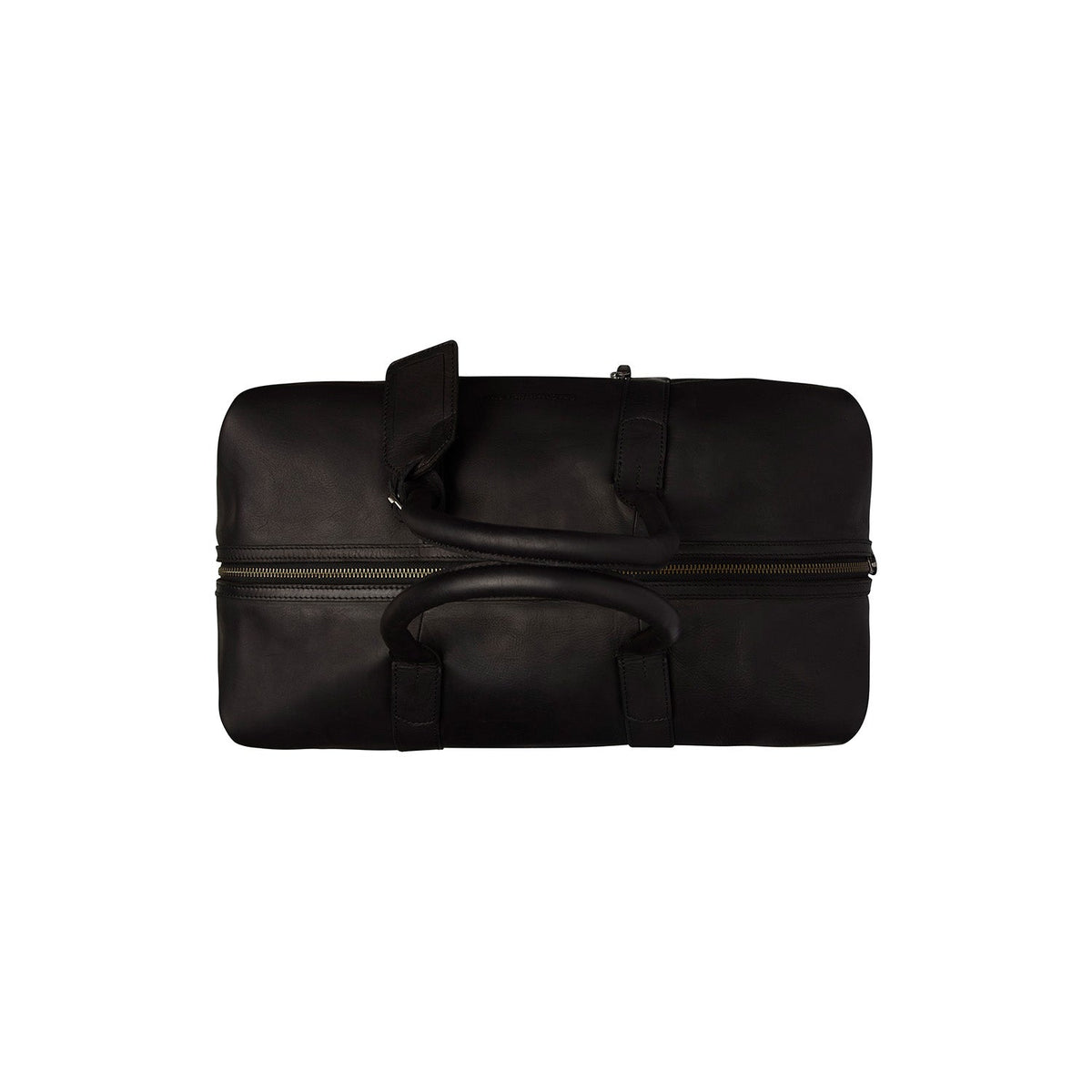 Portsmouth Full-Grain Leather Weekender Bag para Mujer - Structured Side Profile Showing Gusset Depth &amp; Expansion Capacity