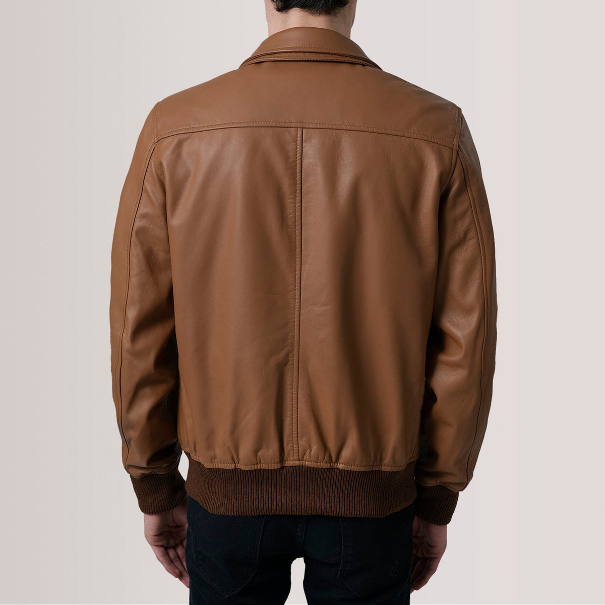 Lester Marrón Suede Cazadora Bomber de Cuero para Hombre – Vista alternativa del producto 5