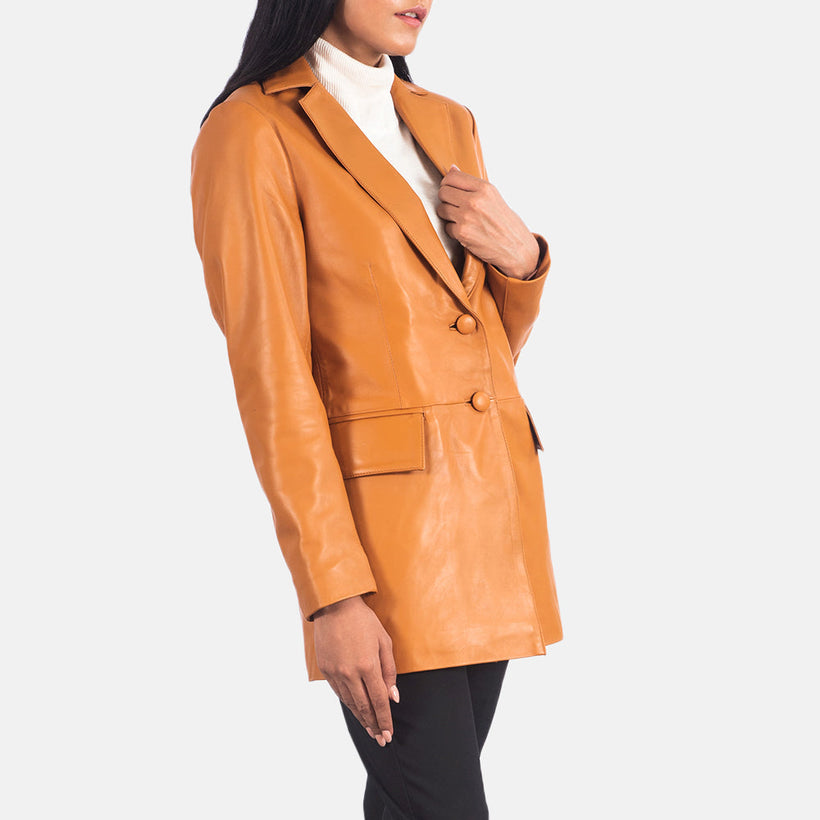 Marilyn Blazer de Cuero para Mujer