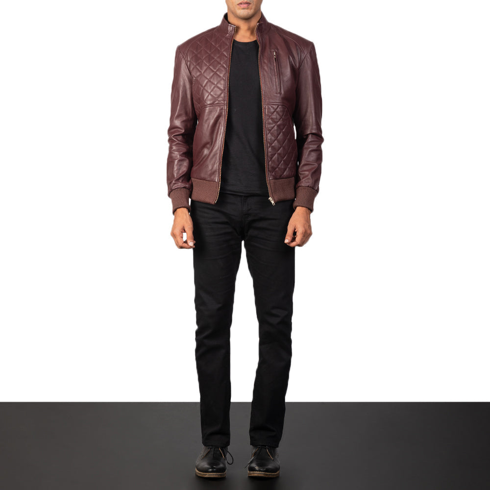 Moda Cazadora Bomber de Cuero para Hombre – Vista alternativa del producto 4