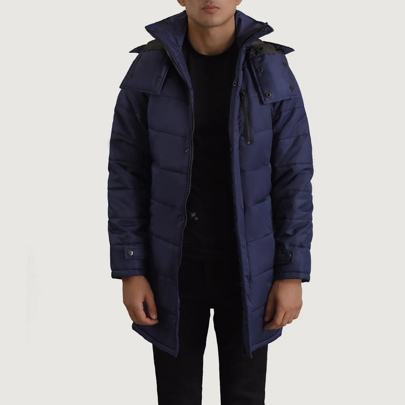 Moore Azul Hooded Parka para Hombre