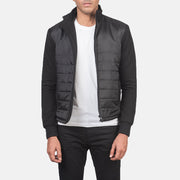 
Nashville Acolchado Negro Windbreaker Chaqueta de Cuero para Hombre in Black Polyester (Torso) &Amp; Knitted Fabric (Sleeves) - Vista frontal y silueta entallada | Comprar online