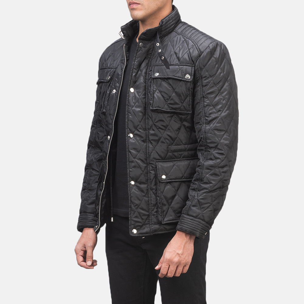 Nexi Acolchado Chaqueta de Cuero para Mujer - Vista posterior con hombros definidos y bajo impecable