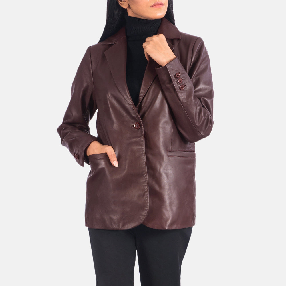 Norma Blazer de Cuero para Mujer – Vista alternativa del producto 4