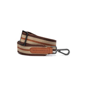 Beige Shoulder Strap para Mujer in Classic 100% Full-Grain Leather - Vista frontal y silueta a medida | Comprar online