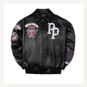 
World Famous Varsity Chaqueta de Cuero para Mujer