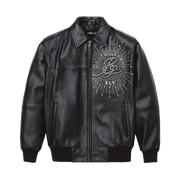 
Premium Embroidered Chaqueta de Cuero para Mujer