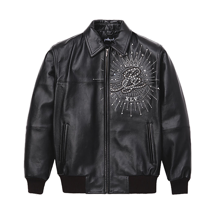 Premium Embroidered Chaqueta de Cuero para Mujer