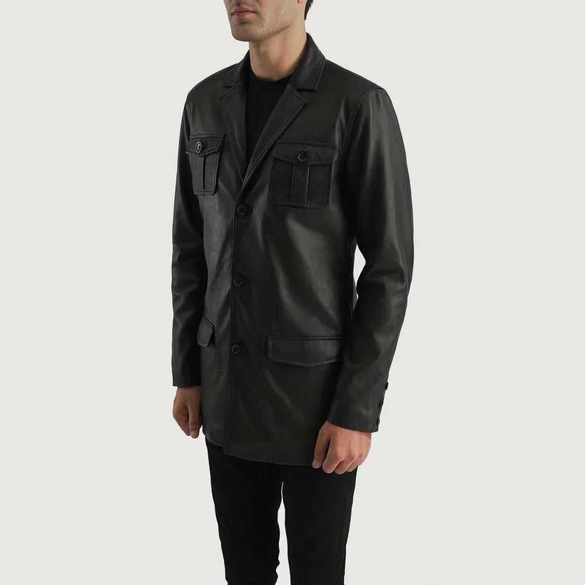 Ray Cutler Chaqueta de Cuero para Hombre